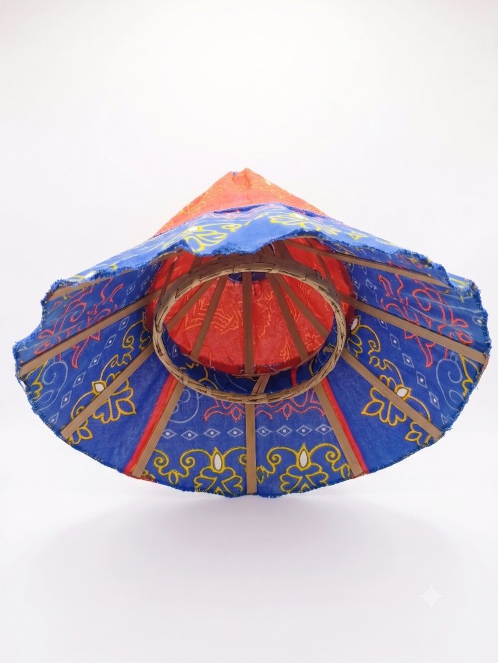 Folding Fan Hat, Filipino Style, Floral Designs